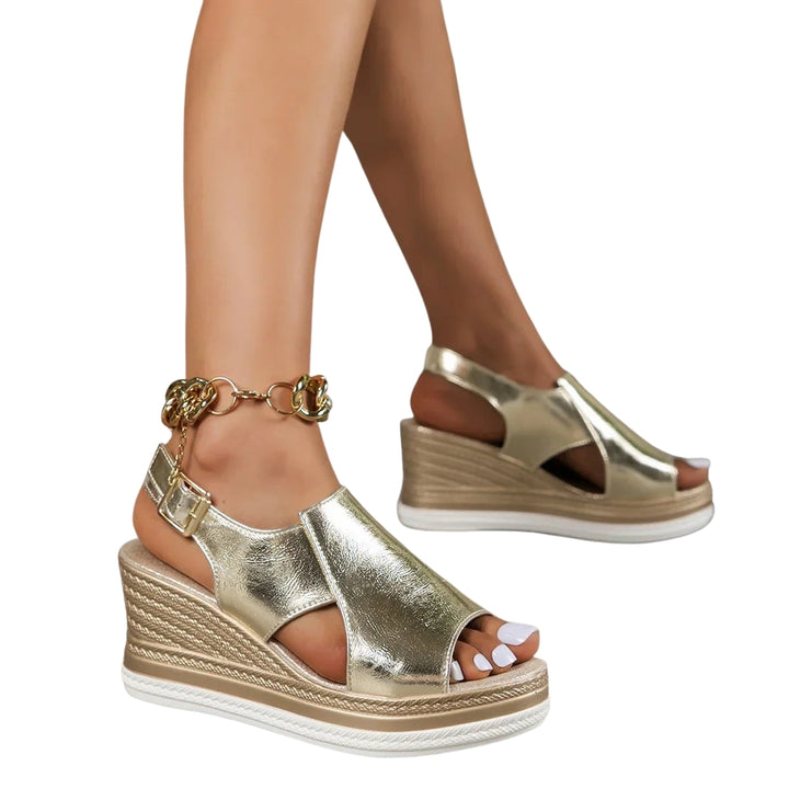 Zinnet | Chic Wedge Sandals with Slingback Strap