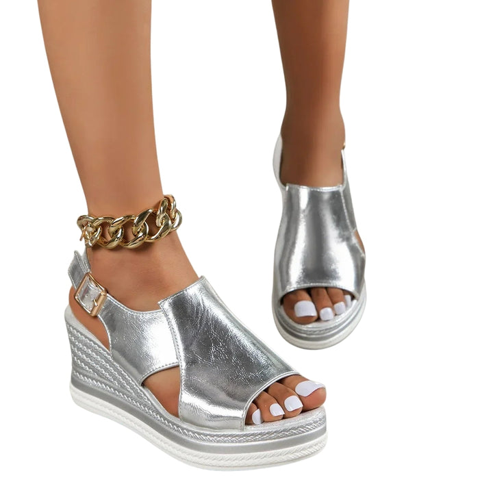 Zinnet | Chic Wedge Sandals with Slingback Strap
