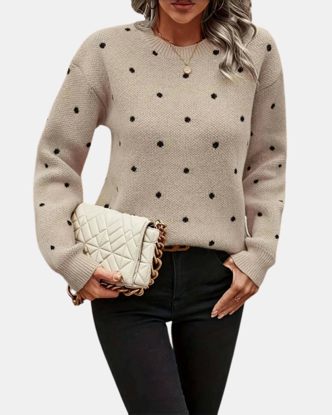 Zorelle | Polka Dot Knit Sweater