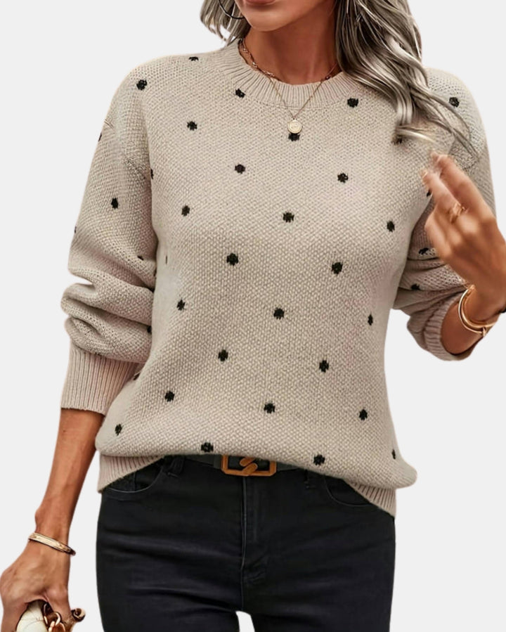 Zorelle | Polka Dot Knit Sweater