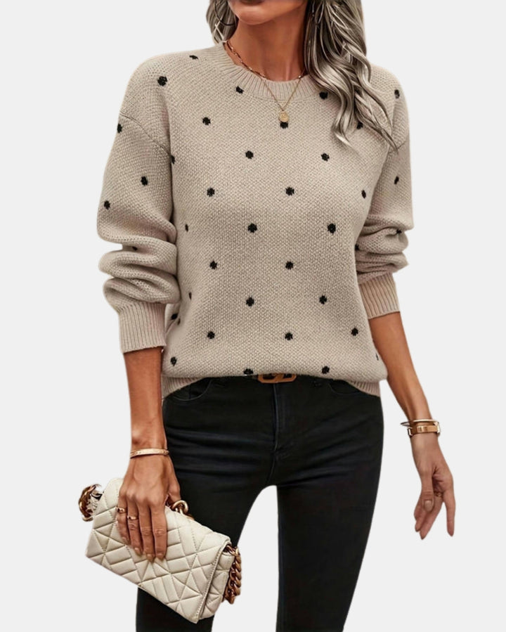 Zorelle | Polka Dot Knit Sweater