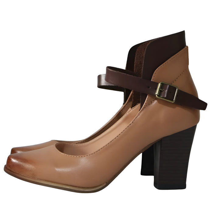 Zunaira | Elegant Mary Jane Block Heel Pumps