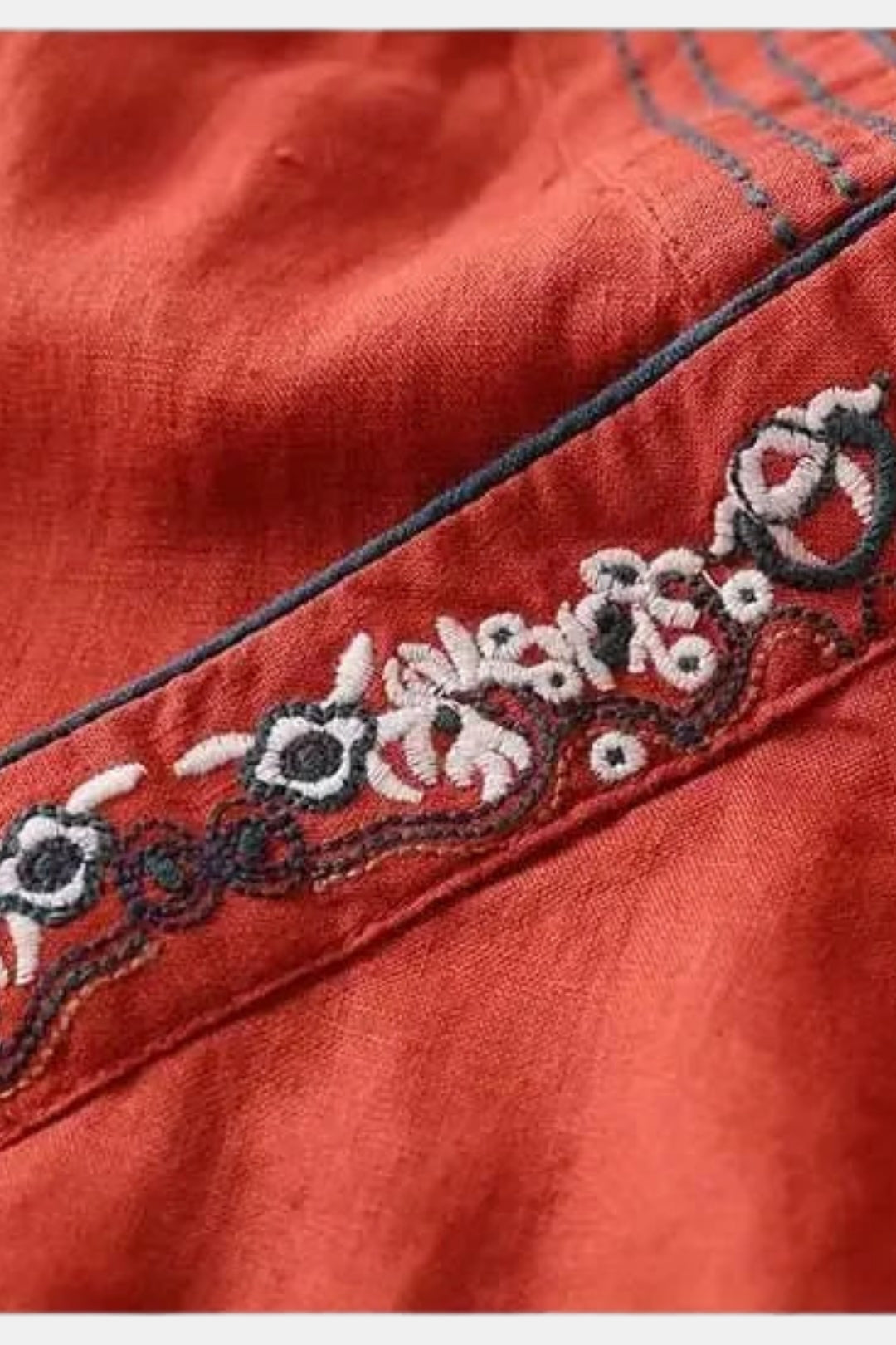 Zynora | Embroidered Wrap Blouse with V Neck